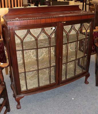 Lot 1300 - A mahogany glazed display cabinet, 123cm by 37cm by 127cm high