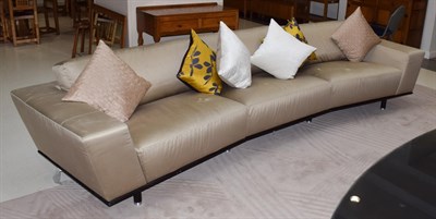 Lot 1329 - An Italian Giorgetti large sofa, 367cm wide by 98cm deep by 80cm high