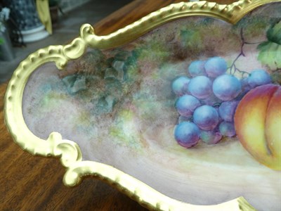 Lot 10 - A Royal Worcester Porcelain Dish, by Alan Telford, 2nd half 20th century, painted with a still life