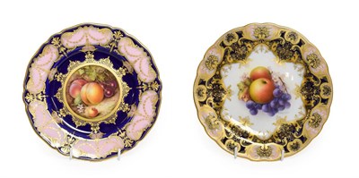 Lot 36 - A Royal Worcester Porcelain Plate, by Richard Sebright, 1921, painted with a still life of fruit on
