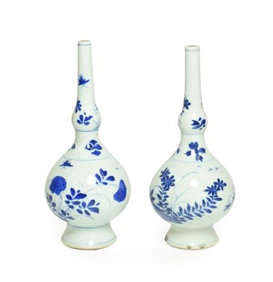 Lot 55 - A Pair of Chinese Porcelain Water Droppers, Kangxi, after Persian metalware originals, painted...
