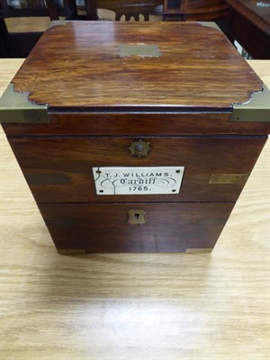 Lot 73 - A Rosewood Two Day Marine Chronometer, signed T.J.Williams, 2 Bute Docks, Cardiff, No.1765,...