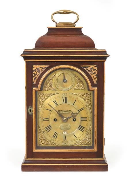 Lot 77 - A George III Mahogany Striking Table Clock, signed Natt Style, London circa 1760, mahogany and...