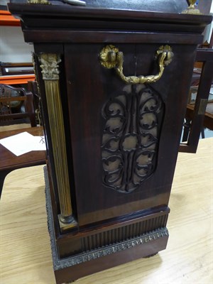 Lot 78 - A Mahogany Chiming Table Clock, retailed by Webber, Liverpool, circa 1890, arched case with...