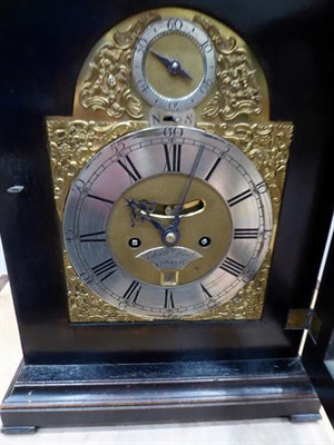Lot 79 - A George III Striking Table Clock, signed NathL Style, London, circa 1760, ebonised veneered...