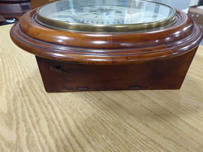 Lot 80 - An Unusual Mahogany Night Watchman's Wall Timepiece, 19th century, side and bottom doors,...