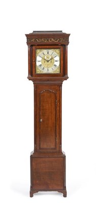Lot 84 - An Oak Eight Day Longcase Clock, signed Samuel Shepley, Stockport, 1758, flat top pediment, top...