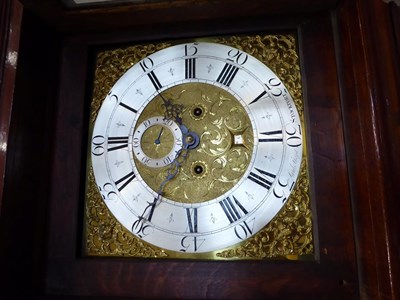 Lot 84 - An Oak Eight Day Longcase Clock, signed Samuel Shepley, Stockport, 1758, flat top pediment, top...