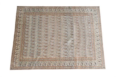 Lot 96 - Kashan Carpet Central Iran, circa 1960 The cream field with a one way design of boteh enclosed...