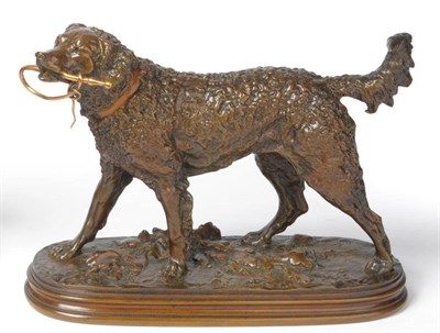 Lot 1062 - After Pierre-Jules Mêne (1810-1879): A Bronze Figure of an Irish Water Dog, Susse Frères Foundry