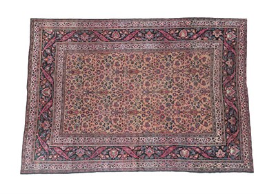 Lot 116 - Doruksh Carpet Khorasan, circa 1920 The champagne field with an all over design of flowering plants