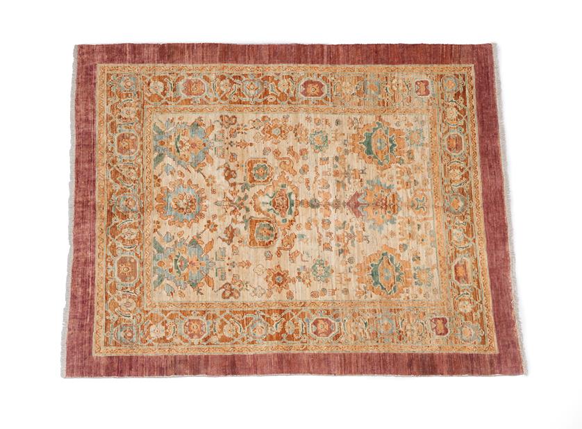 Lot 118 - Good Ushak Design Rug Anatolia, modern The cream field of large flower heads enclosed by meandering