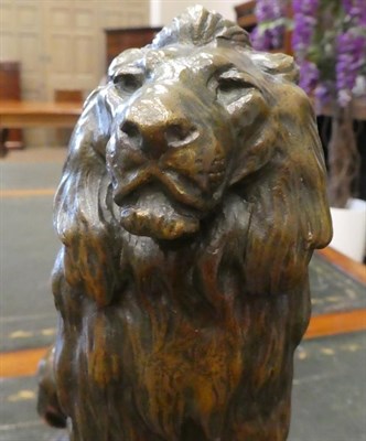 Lot 142 - Clovis-Edmund Masson (1838-1913): Lion Assis, bronze, signed C Masson, inscribed Susse S.es Ed...
