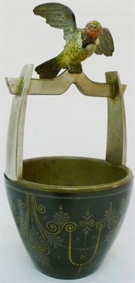 Lot 1066 - A Mixed Metal Decorative Ice Bucket, probably Austrian, circa 1900, as a Japanese water pail,...