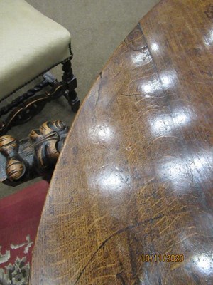 Lot 170 - An Early 18th Century Six-to-Eight-Seater Oak Gateleg Dining Table, with two rounded dropleaves...