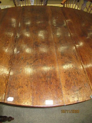 Lot 176 - A Late 17th Century Six-Seater Oak Gateleg Dining Table, with two rounded dropleaves (retipped)...