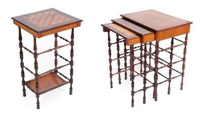 Lot 191 - A Nest of Regency Specimen Wood Quartetto Tables, in the manner of Gillow, early 19th century,...