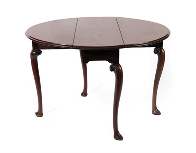 Lot 206 - A George III Mahogany Dropleaf Dining Table, 3rd quarter 18th century, with moulded top and two...