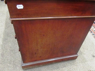 Lot 236 - A Holland & Sons Victorian Mahogany Double Pedestal Desk, mid 19th century, with three-quarter...