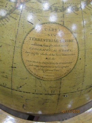 Lot 240 - A Pair of 15 Inch English Library Globes, G A & J Cary, 1820 and 1842, the stands possibly by...