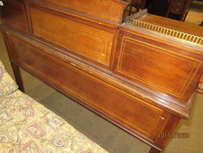 Lot 256 - James Shoolbred & Co: An Edwardian Mahogany, Satinwood Banded and Marquetry Inlaid Writing...