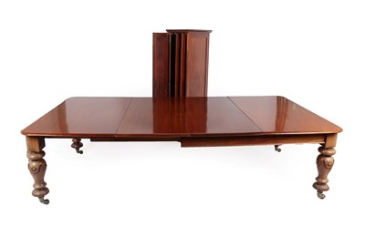 Lot 258 - A Victorian Mahogany Extending Dining Table, circa 1870, with four additional leaves and...