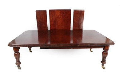Lot 262 - A Victorian Mahogany Telescopic-Action Extending Dining Table, circa 1870, with four original...