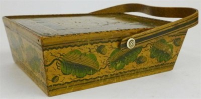 Lot 1077 - A Mauchline Ware Sewing Basket Decorated with The Brighton Pavilion, circa 1825, of square form...