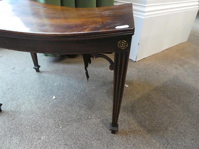 Lot 276 - A George III Style Mahogany Stool, early 20th century, the solid dished seat with reeded edge above