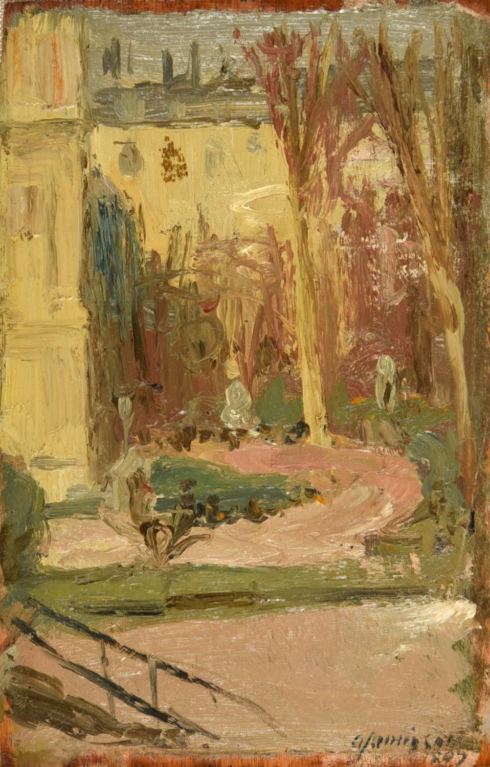 Lot 1022 - Alexander Jamieson (1873-1937) Scottish Tuileries Gardens, Paris  Signed and dated 1897, oil on...