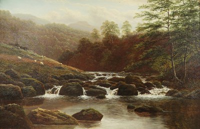 Lot 1057 - William Mellor (1851-1931)  ''On the Rothay, Near Grasmere, Westmoreland'' Signed, oil on...