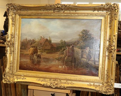 Lot 1061 - Ernest Walbourne (1872-1927)  ''Bringing in the Hay'' Signed and dated 1900, oil on canvas, 40cm by