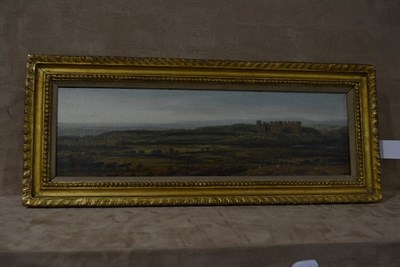 Lot 1073 - James Ward RA (1769-1859) View of Bolton Castle, North Yorkshire  Oil on panel, 11cm by 37cm...
