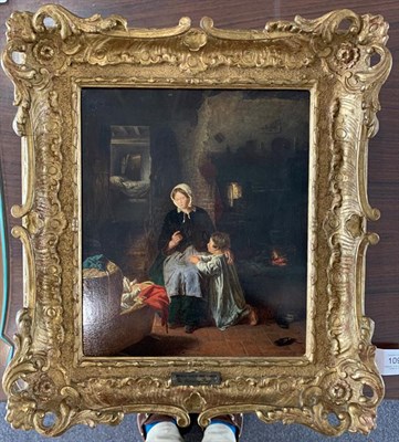 Lot 1099 - George Hardy (1822-1909) ''The Evening Prayer'' Signed and dated 1856, with original inscribed...