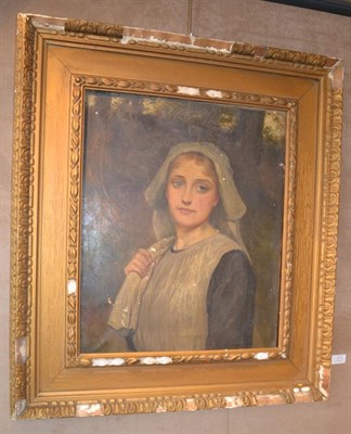 Lot 1111 - Attributed to Charles Sillem Lidderdale (1830-1895)  Country girl in woodland  Monogrammed and...