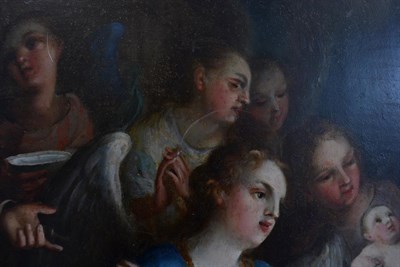Lot 1124 - Continental School (17th/ 18th century)  The Nativity Signed, ''Aguiler?'', oil on panel,...