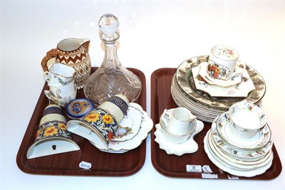 Lot 8 - Two trays of ceramics including Royal Doulton character ware plates, Losal ware, etc