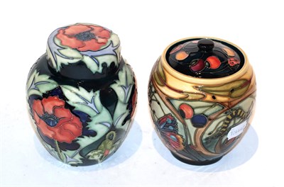 Lot 56 - A Moorcroft poppy ginger jar and another (2)