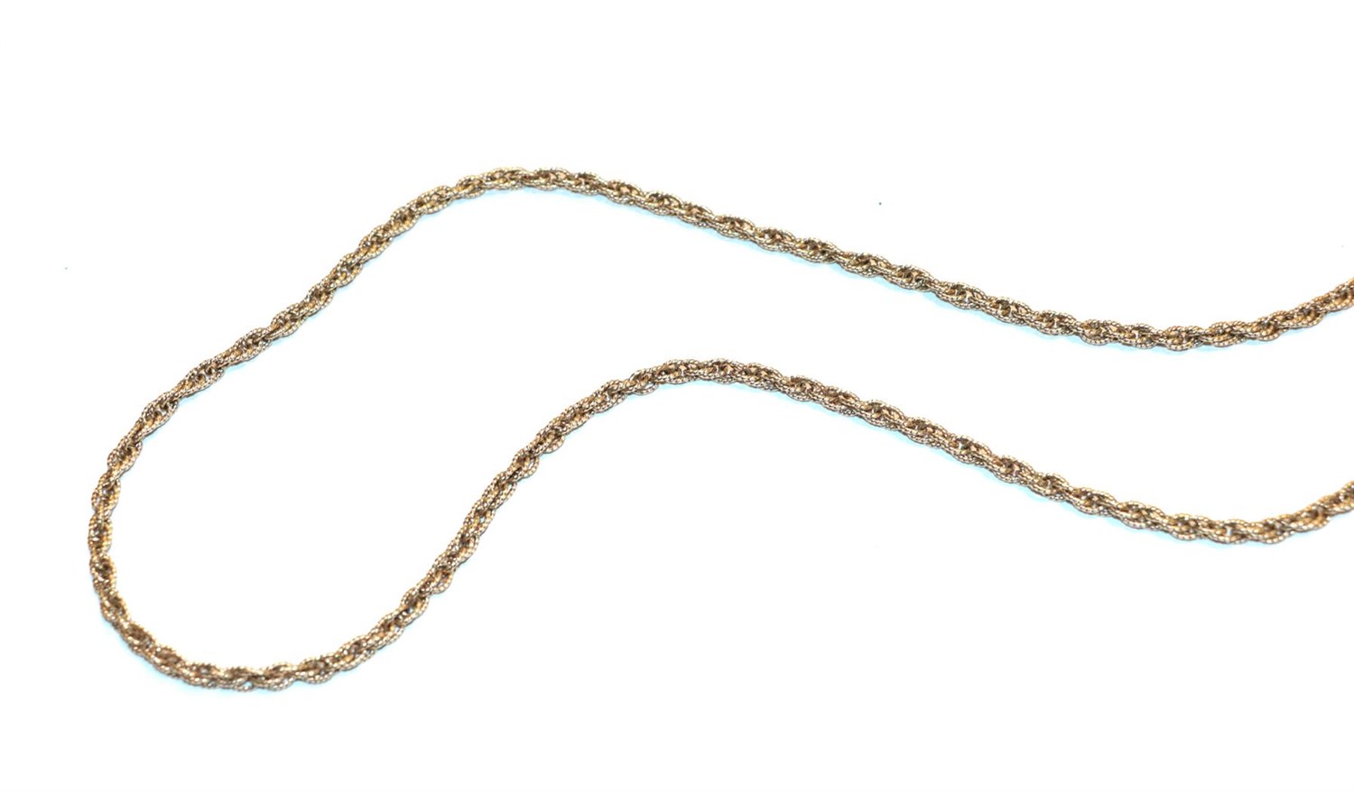 Lot 72 - A fancy link chain, stamped '9K', length 155cm