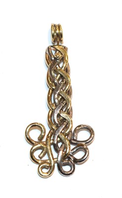 Lot 79 - An 18 carat two-colour gold pendant, length 4.4cm