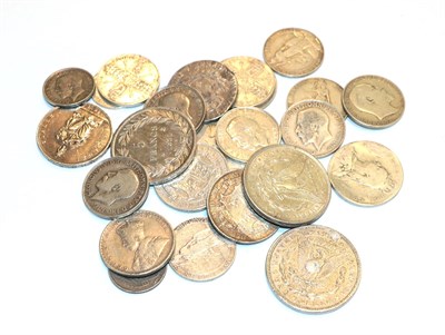 Lot 94 - A collection of 27 x British and World Silver Coins consisting of: Victoria, 1892 Halfcrown....