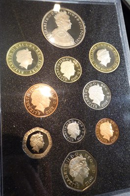 Lot 117 - 2 x UK Proof Sets comprising: 2012 a set of 10 coins: 8 x 'definitive' circulating coins: £2...