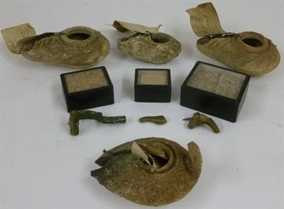 Lot 1111 - A Group of Antiquities, comprising two "Babylonian" tablets reputed to be c.2200BC, each in...