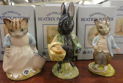 Lot 168 - Fourteen Royal Albert Beatrix Potter figures, boxed