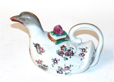 Lot 188 - A Cartier Porcelain de Paris duck form teapot in the Chinese armorial style, bearing coat of...