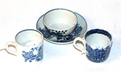 Lot 193 - Two 18th century cups and a tea bowl and saucer