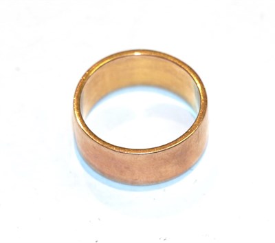 Lot 223 - A 9 carat gold band ring, finger size P