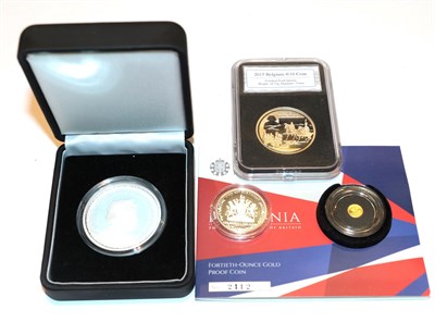 Lot 239 - Gold Proof Britannia 50p 2015, 0.8g (1/40th oz) .999 gold, reverse design by Antony Dufort,...
