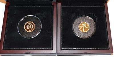 Lot 242 - Jersey, 2 x Gold Proof Pennies commemorating: (1) 800th Anniversary of Magna Carta 2015 obv....