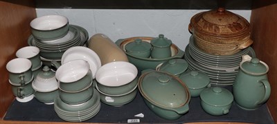 Lot 249 - A collection of Denby stoneware dinner and teawares, green and white ground (qty)